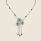 Emerald Floral Necklace & Earrings Set