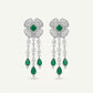 Emerald Floral Necklace & Earrings Set