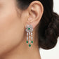 Emerald Floral Necklace & Earrings Set