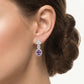 Amethyst Oval Stone Necklace & Earrings Set