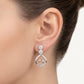 Silver Swirl Necklace & Earrings Set – Elegant Crystal Jewellery