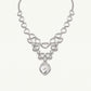 Silver Swirl Necklace & Earrings Set – Elegant Crystal Jewellery