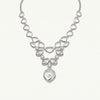 Silver Swirl Necklace & Earrings Set – Elegant Crystal Jewellery