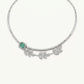 Emerald Green Necklace & Earrings Set – Leaf Design Jewellery