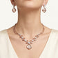 Rose Gold Swirl Mother-of-Pearl Necklace & Earrings Set