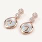 Rose Gold Swirl Mother-of-Pearl Necklace & Earrings Set