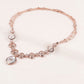 Rose Gold Swirl Mother-of-Pearl Necklace & Earrings Set