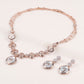 Rose Gold Swirl Mother-of-Pearl Necklace & Earrings Set