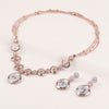 Rose Gold Swirl Mother-of-Pearl Necklace & Earrings Set