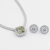 Green Cushion-Cut Necklace & Earrings Set