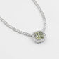Green Cushion-Cut Necklace & Earrings Set