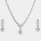 Heart-Shaped Necklace & Earrings Set
