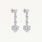Heart-Shaped Necklace & Earrings Set