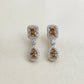 Champagne-Cut Stone Necklace & Earrings Set