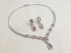 Champagne-Cut Stone Necklace & Earrings Set