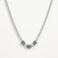Green Gemstone Necklace & Earrings Set