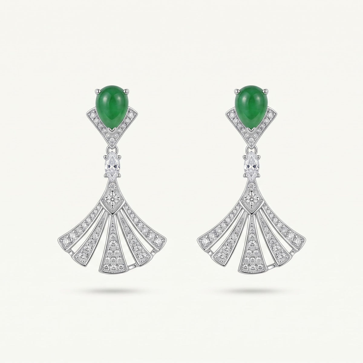 Emerald Necklace & Earrings Set