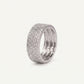 Silver Pavé Crystal Eternity Band Ring