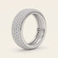 Silver Pavé Crystal Eternity Band Ring
