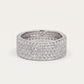 Silver Pavé Crystal Eternity Band Ring