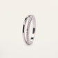 Elegant Silver Crystal Band Ring with Delicate Sparkling Detail