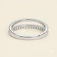Elegant Silver Pavé Band Ring with Sparkling Clear Stones