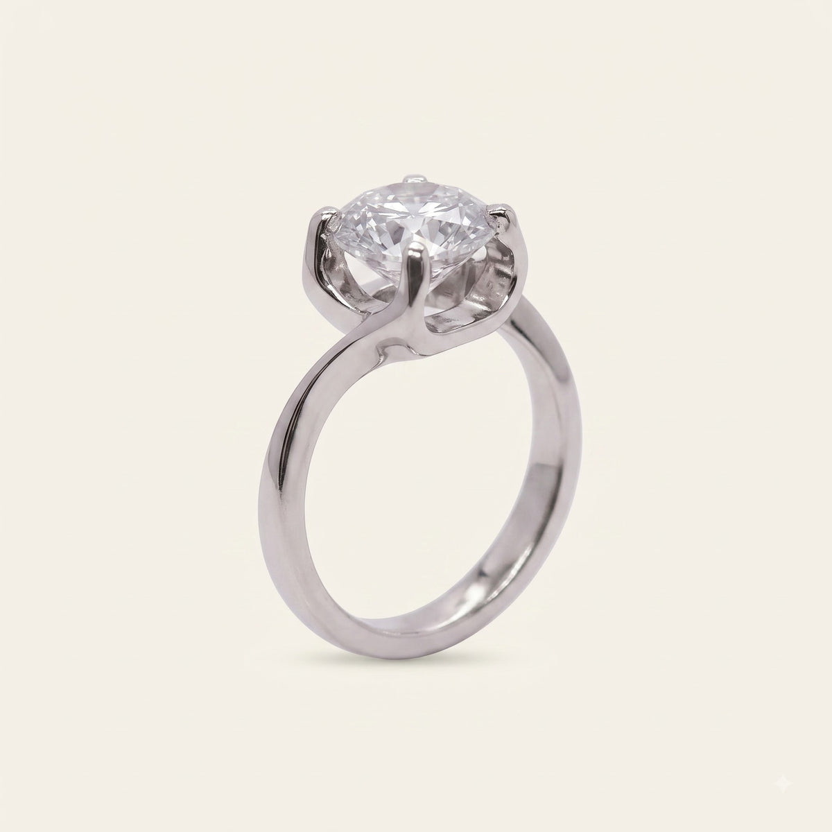 Classic Solitaire Crystal Prong Ring