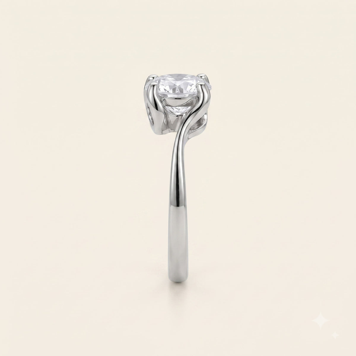 Classic Solitaire Crystal Prong Ring
