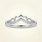 Elegant Silver Crystal Pavé Ring with Wave-Inspired Design
