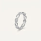 Modern Geometric Open-Link Crystal Eternity Ring