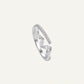 Elegant Silver Marquise Crystal Open Band Ring
