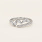 Elegant Silver Marquise Crystal Open Band Ring