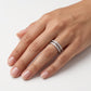 Elegant Silver Double Band Crystal Ring
