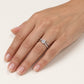 Elegant Silver Emerald-Cut Solitaire Crystal Ring