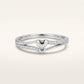 Elegant Silver Bow Knot Ring with Sparkling Stone Accents