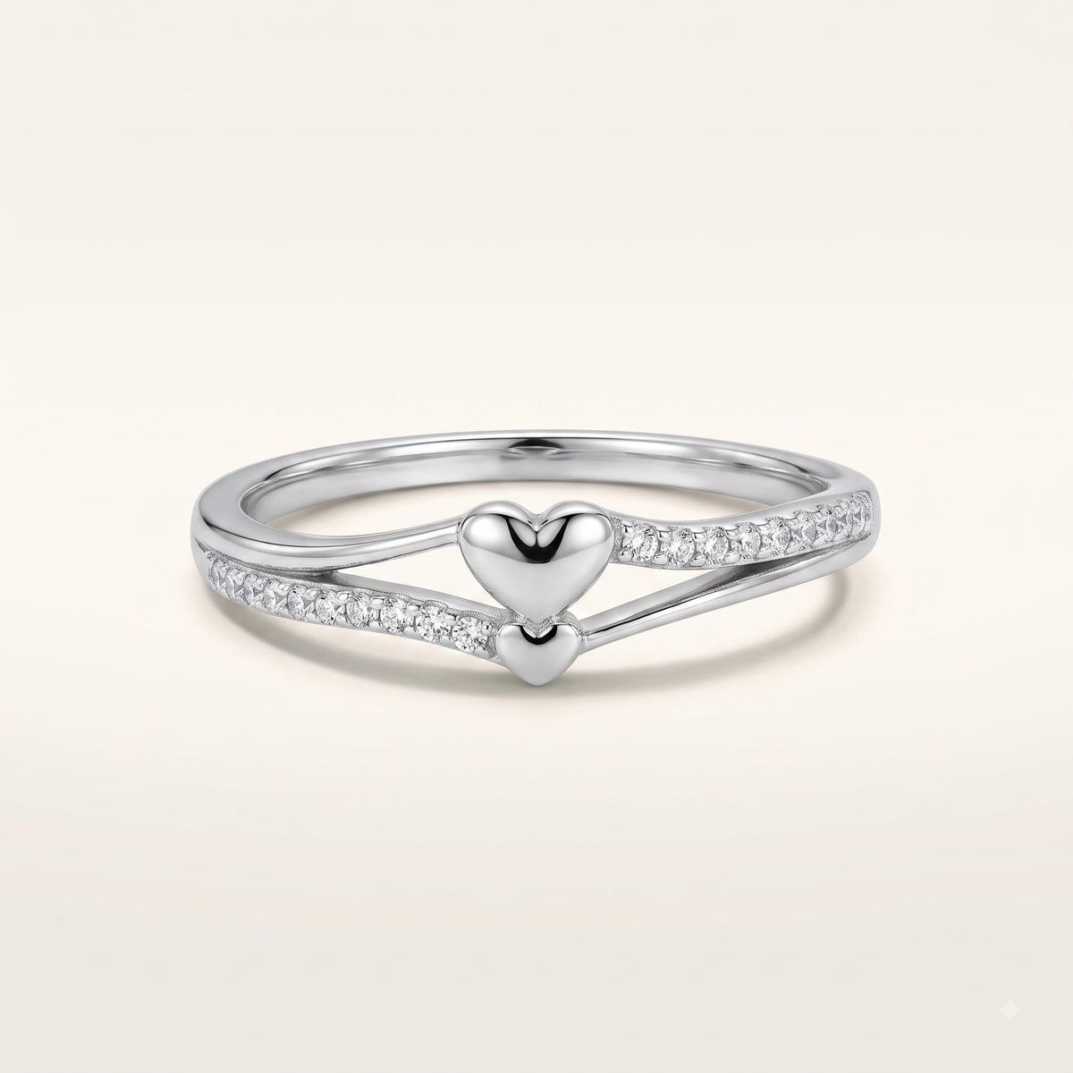 Elegant Silver Bow Knot Ring with Sparkling Stone Accents