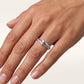 Elegant Silver Bow Knot Ring with Sparkling Stone Accents