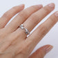 Silver Bow Baguette Crystal Open Ring