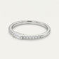 Elegant Silver Emerald-Cut Crystal Band Ring