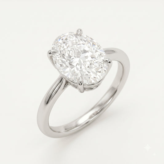 Elegant Round Cut Solitaire Statement Ring