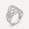 Elegant Multi-Row Crystal Stone Ring for Women