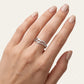 Elegant Infinity Wave Ring with Sparkling Stone Accents
