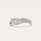 Elegant Infinity Wave Ring with Sparkling Stone Accents