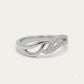 Elegant Infinity Wave Ring with Sparkling Stone Accents