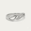 Elegant Infinity Wave Ring with Sparkling Stone Accents