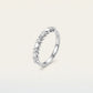 Elegant Heart & Round Stone Open Band Ring with Sparkling Accents