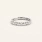Elegant Heart & Round Stone Open Band Ring with Sparkling Accents