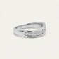 Elegant Silver Pavé Band Ring with Sparkling Clear Stones