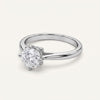 Classic Solitaire Crystal Engagement Ring with Round Center Stone