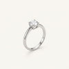 Classic Round Solitaire Ring with Clear Faceted Centre Stone